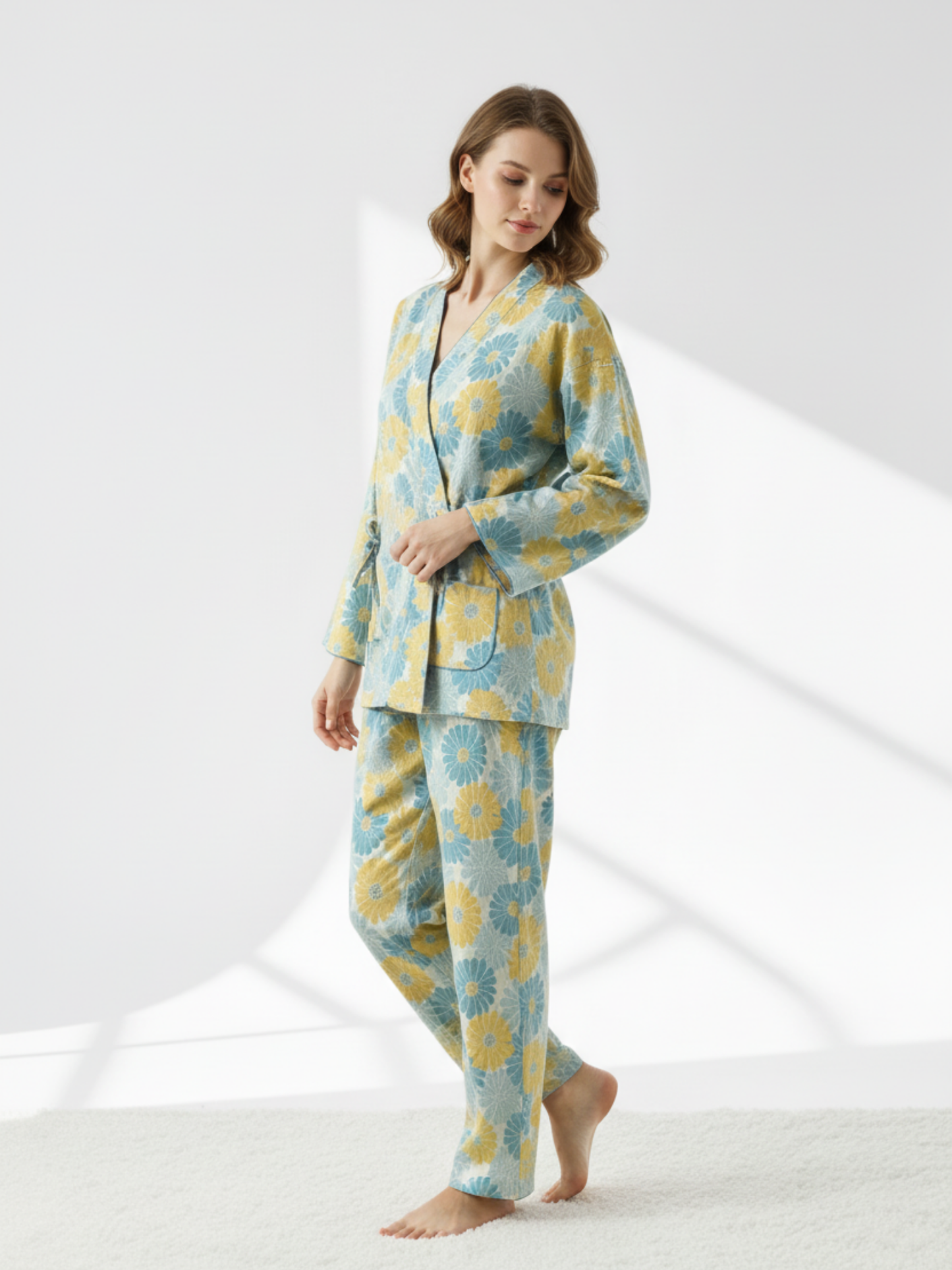 Pigiama Kimono in cotone “Sogno Hawaiano”